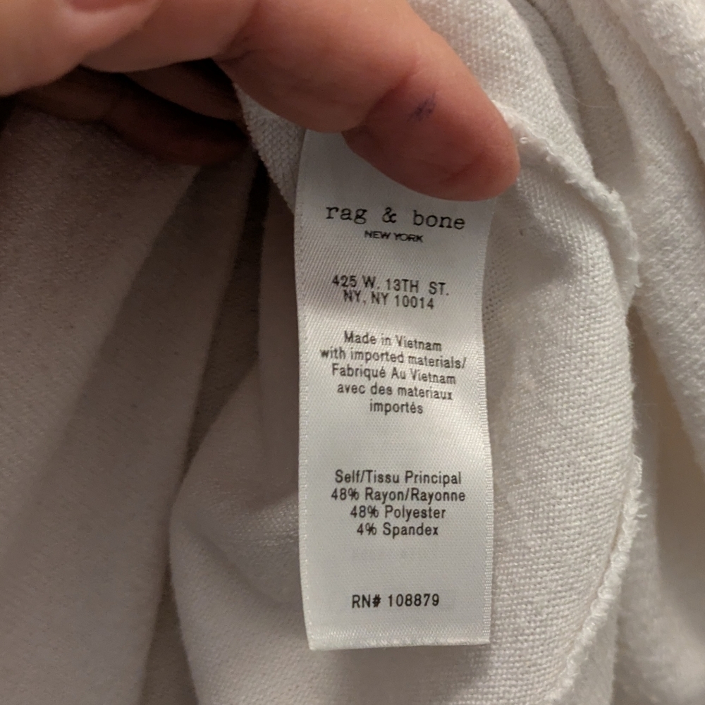 rag & bone White Oversized Top- M - Picture 4 of 4